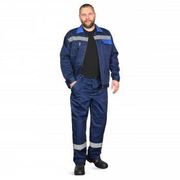 Костюм «Корпус» (куртка+БРЮКИ) тк. смесовая 65/35, пл. 240 г/м2, цв. син/вас